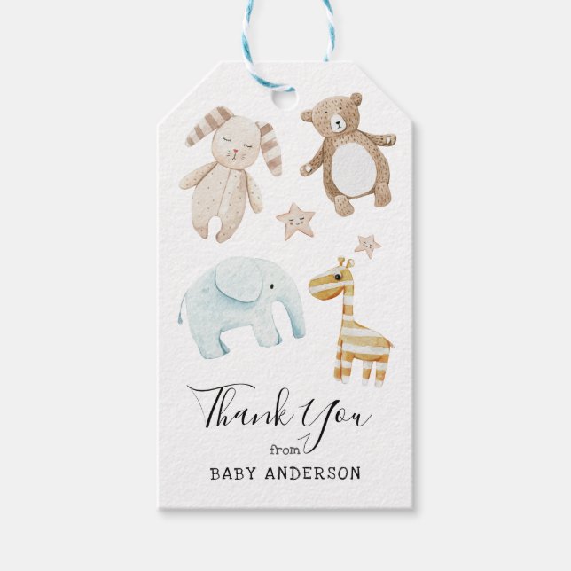 Baby Shower Toys Thank You Favour tag (Front)