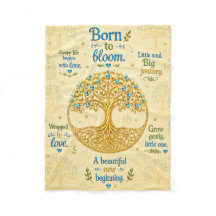 Baby shower tree of life fleece 