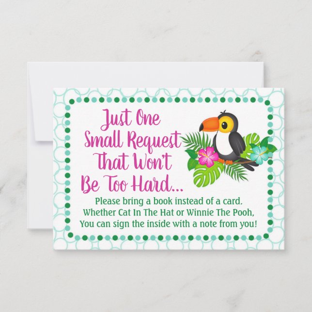 Baby shower Tropical Toucan Apportez Une Carte De  (Devant)