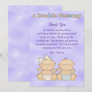 Baby Shower Twins Boy Girl Invitation