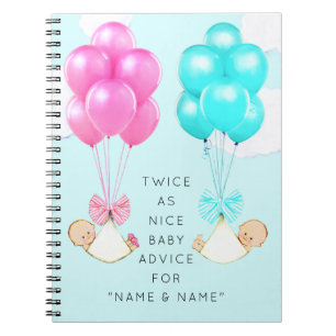 Baby Shower Twins Notebook