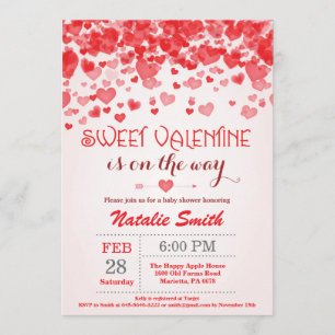 Baby shower Valentin Invitation Petit Amoureux