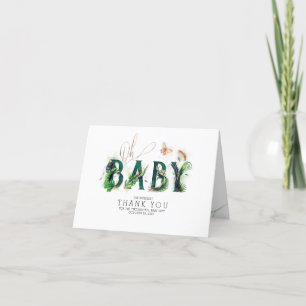 Baby shower Végétation tropicale Merci