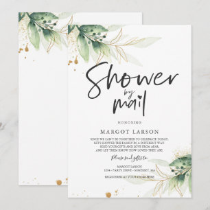 Baby shower Verdoyant Par Courrier Invitation