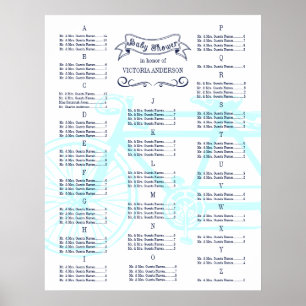 Baby Shower Vintage Bicycle Guest Seating Chart