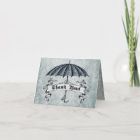 Baby shower vintage Merci Note Card II