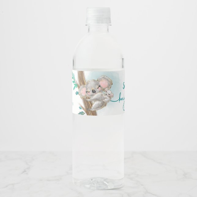 Baby Shower Water Bottle Label (Front)