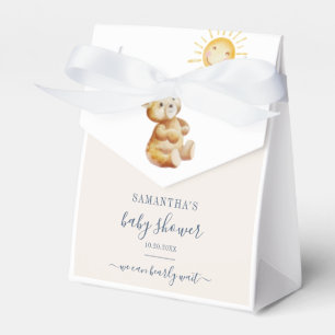 Baby Shower Watercolor Bear Sunshine Favor Box