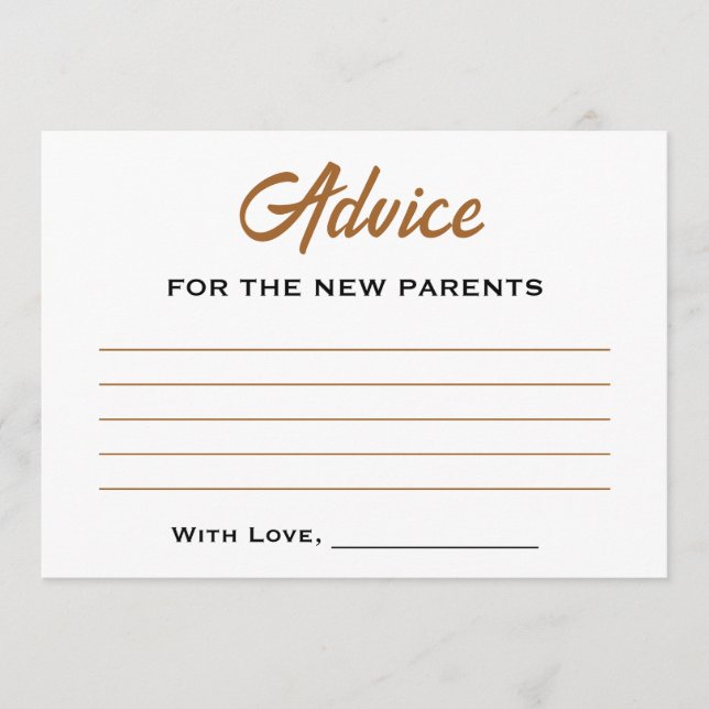 Baby Shower We Can Bearly Wait Teddy Bear Heart Advice Card (Front)