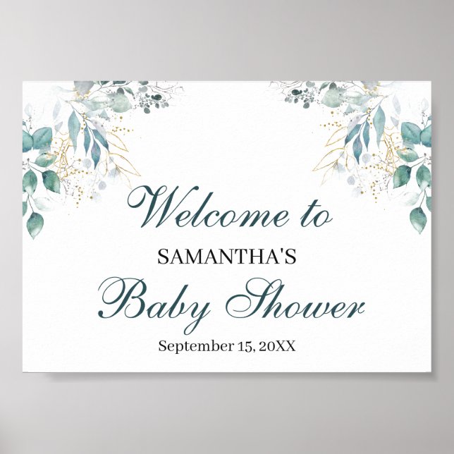 Baby Shower Welcome Poster Sign (Front)