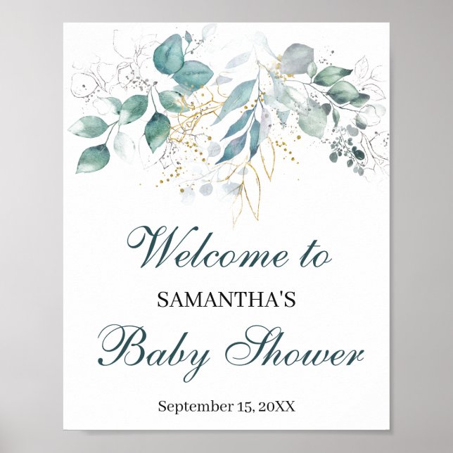 Baby Shower Welcome Poster Sign (Front)