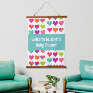 Baby shower welcome tapestry