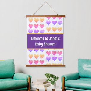 Baby shower welcome tapestry