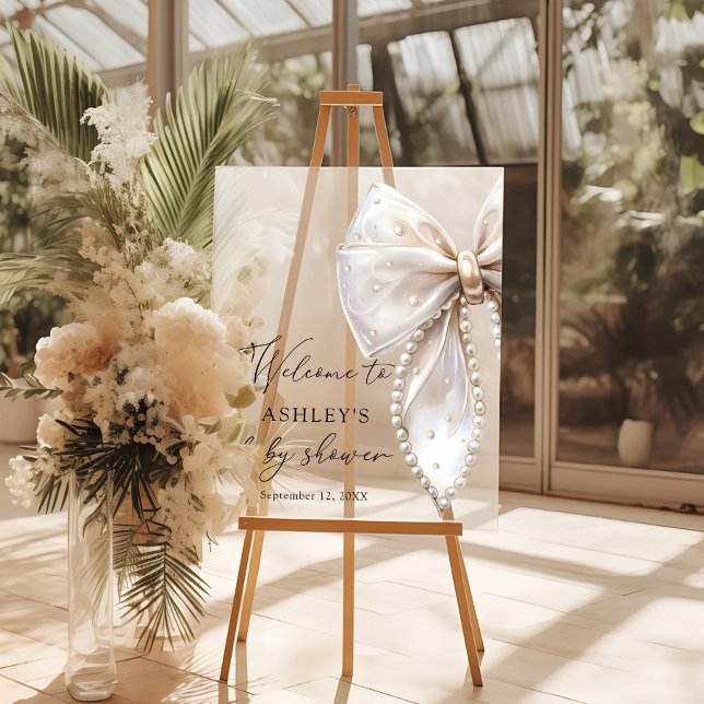 Baby shower White Bow (Créateur téléchargé)