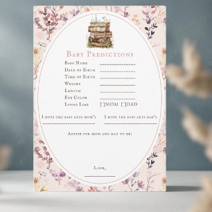 Baby shower wildflower game card prediction advice