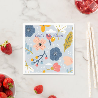 Baby Shower Wildflower Pastel Paper Napkins