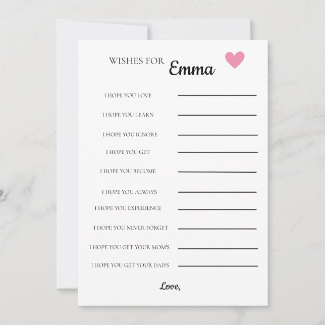 Baby Shower - Wishes (Front)