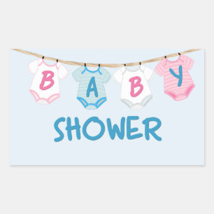 Baby Shower with Baby Clothes Sticker