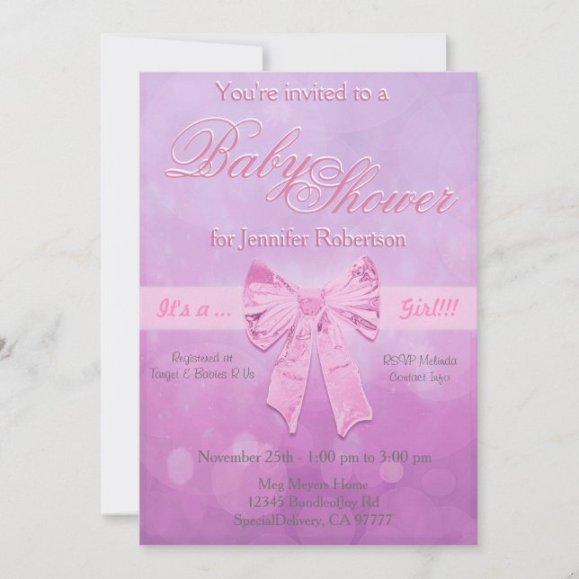 Baby Shower with Bubbles Invitation (Front)