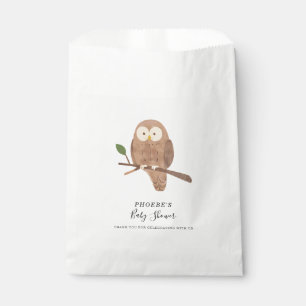 Baby Shower Woodland Forest Creature Night Owl Favour Bag
