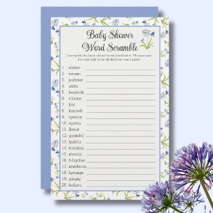 Baby Shower Word Scramble  Lily with Bluebird