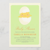 Baby Shower | Yellow Baby Chick Hatching From Egg