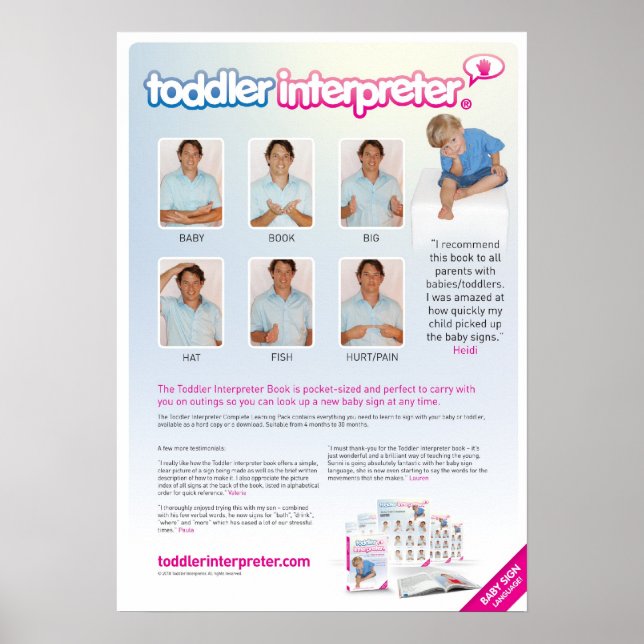 Baby Sign Language Chart (Front)