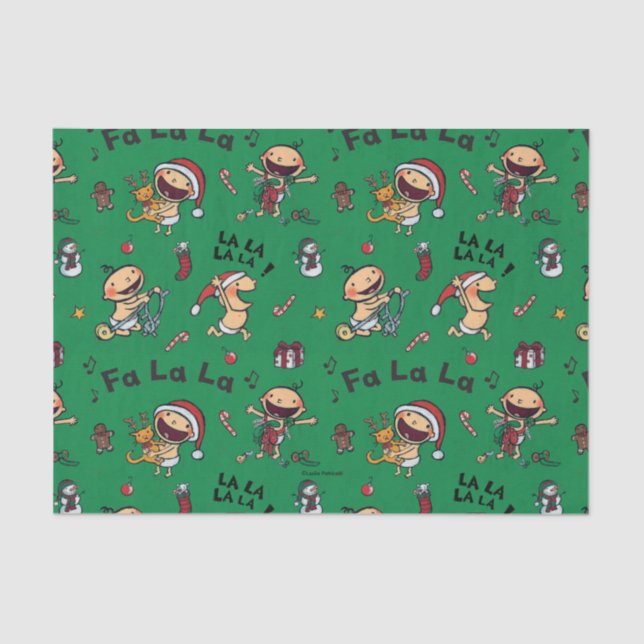 Baby Singing Carols Pattern Tissue Paper (Front)