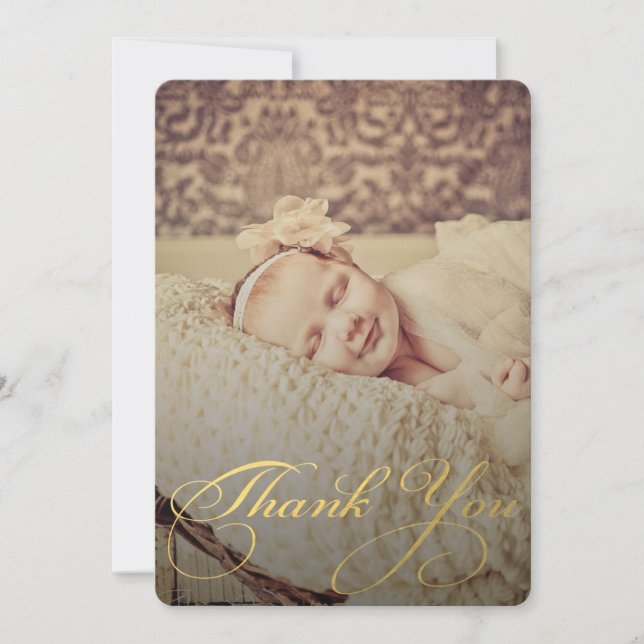 Baby Sip & See Thank You Birth Announcement (Front)