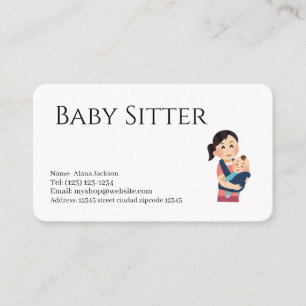  baby sitter services  business card
