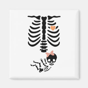 Baby Skull Skeleton Halloween Costume  Magnet