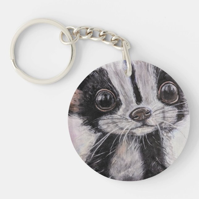 Baby Skunk Acrylic Keychain (Front)