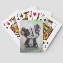 Baby Skunk Playing Cards