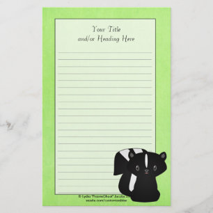 Baby Skunk Stationery