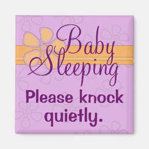 Baby Sleeping front door sign Magnet