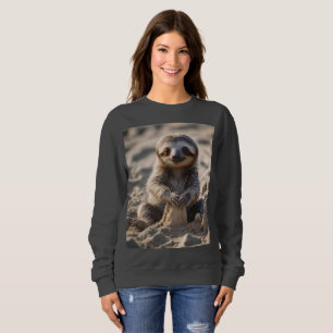 Baby Sloth Building Sand Castles, Sweatshirt