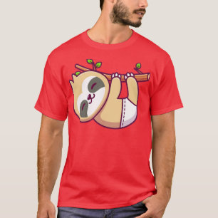 Baby Sloth Hanging On Tree And Wearing Underwear T-Shirt