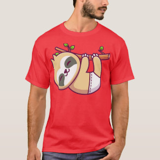 Baby Sloth Hanging On Tree And Wearing Underwear T-Shirt