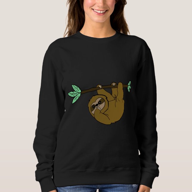 Baby Sloth Hanging Out Sweatshirt (Front)