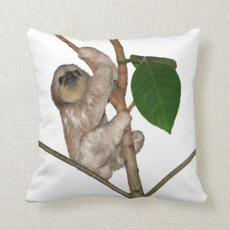 Baby Sloth Throw Pillow
