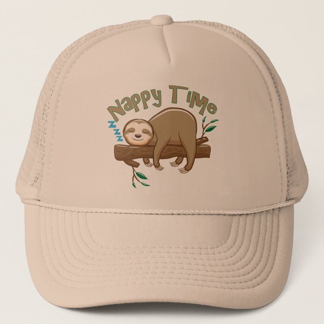  Baby Sloth Trucker Hat (Front)