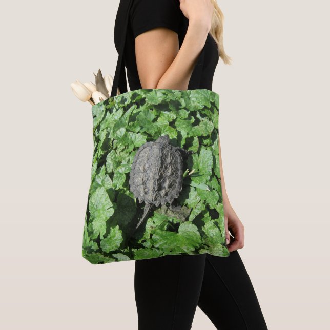 Baby Snapping Turtle Tote Bag (Close Up)