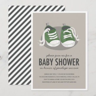 Baby Sneakers Shoes Invitation