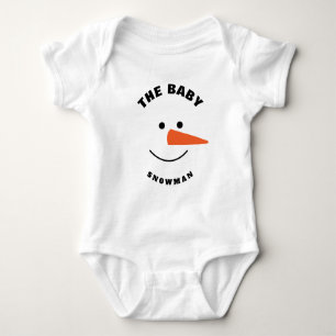 Baby Snowman Face Squad Matching Family Costume Bodysuit