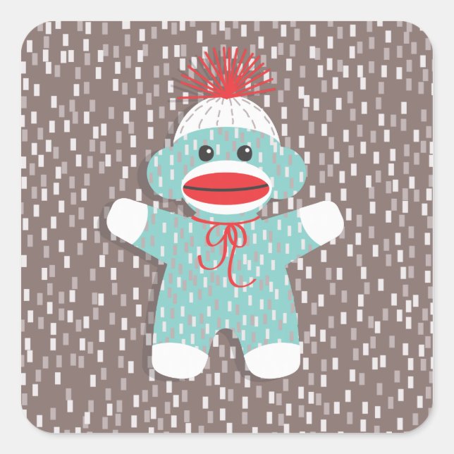 Baby Sock Monkey Sticker (Front)