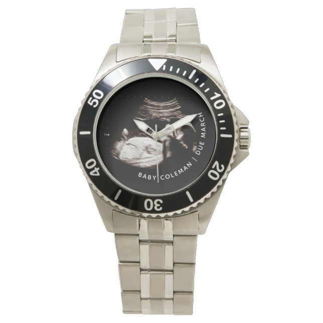 Baby Sonogram New Father Dad To Be Gift Watch (Front)