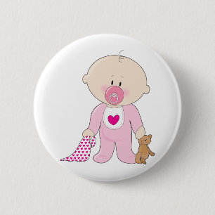 Baby Soother Girl 2 Inch Round Button