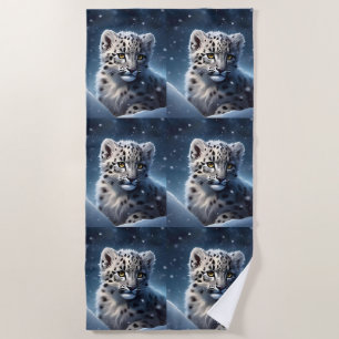 Baby Spotted Leopard Cub, Beach Towel