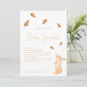 BABY SPRINKLE AUTUMN MODERN MINIMAL BABY SHOWER INVITATION