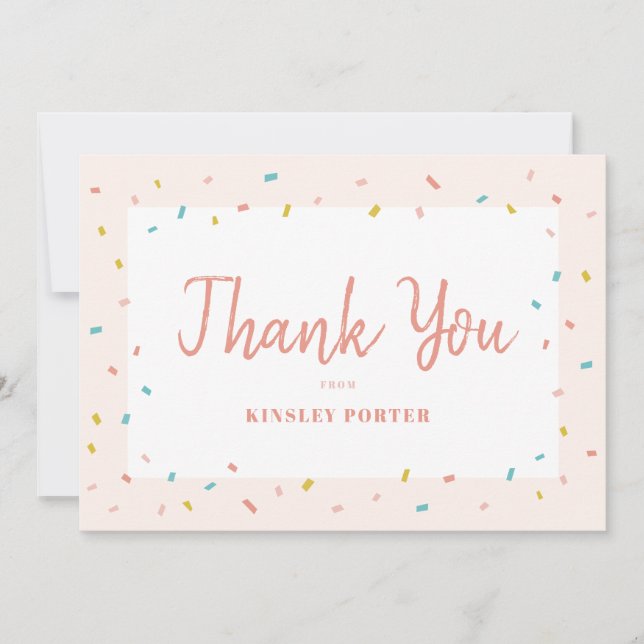 Baby Sprinkle baby shower thank you note (Front)
